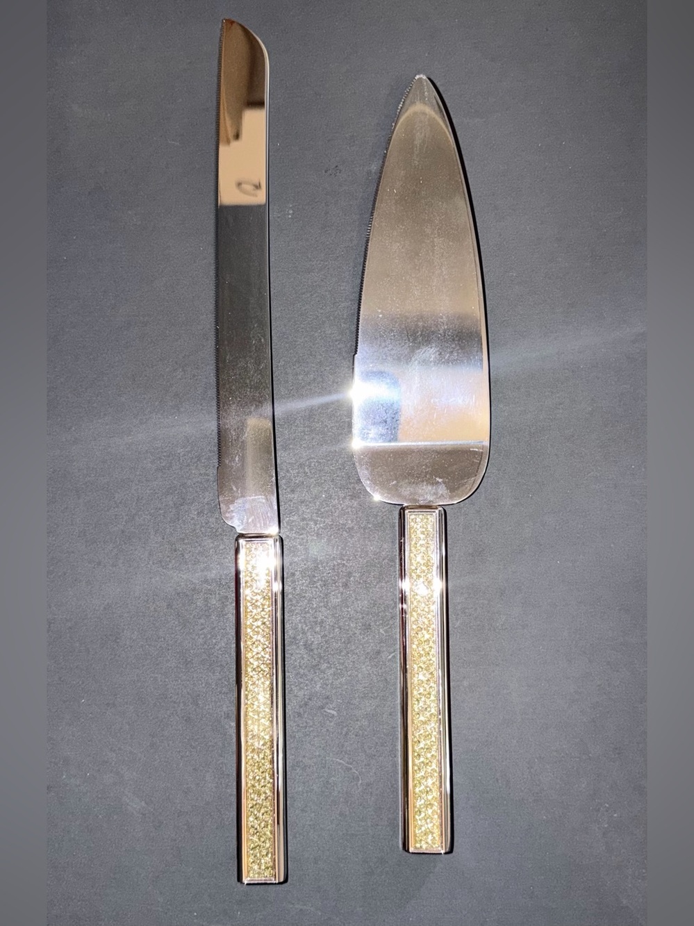 Gorham 2 Pc "Razzle Dazzle" Dessert Set Cake Knife & Server Wedding Stainless
